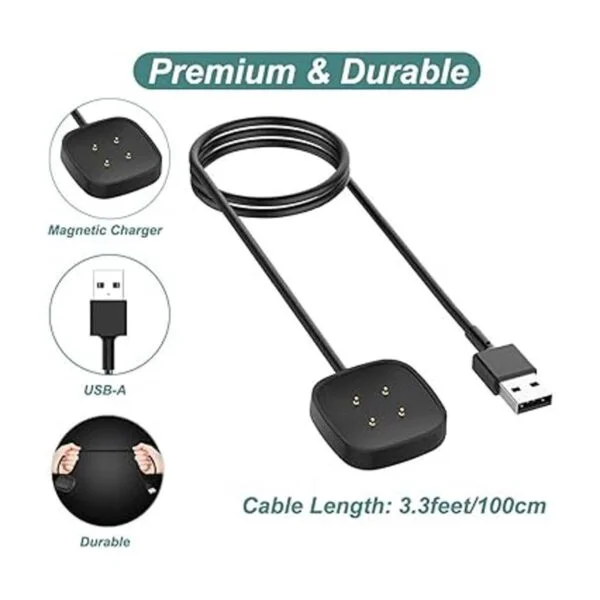 Kissmart Cargador de repuesto compatible con Fitbit Versa_4