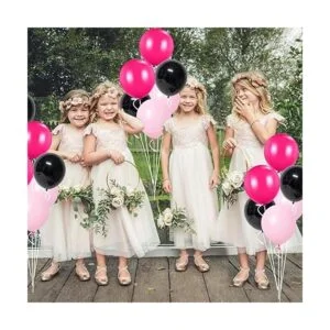 Decoraciones de fiesta de cumpleaños de color rosa_5