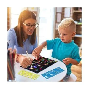 RMJOY Juego de papel para rascar arcoíris 59 piezas de_3