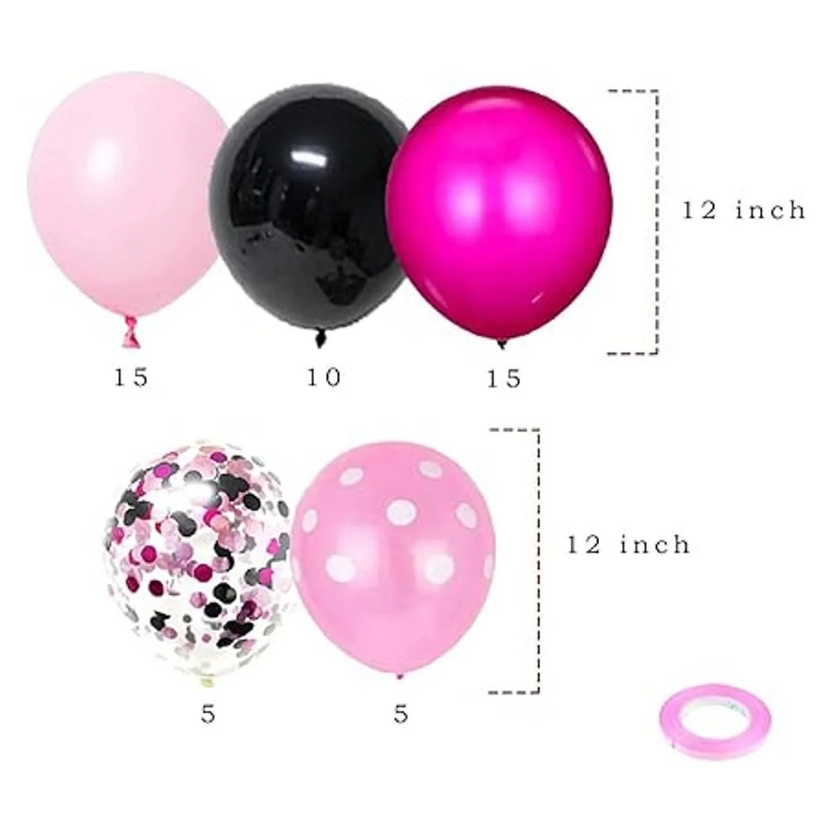 Decoraciones de fiesta de cumpleaños de color rosa_4