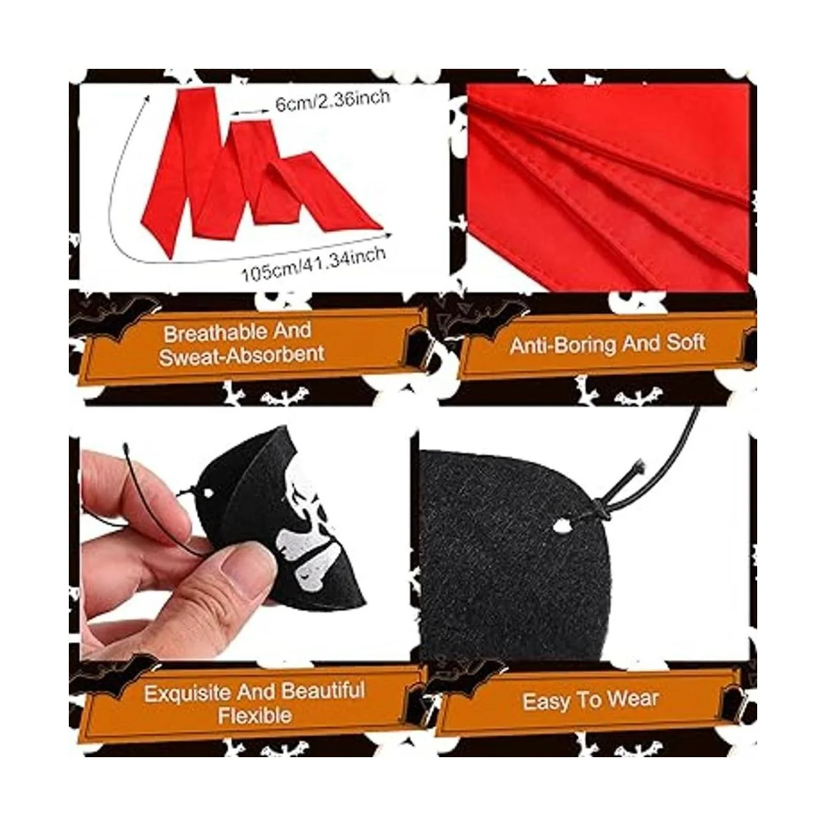 6 piezas de suministros de recuerdo de fiesta de piratas_3