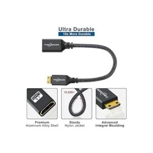 Twozoh Mini adaptador HDMI a HDMI adaptador de cable mini_3