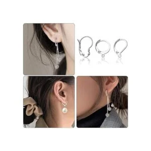 Pendientes de plata de leverback 30 ganchos de acero_6