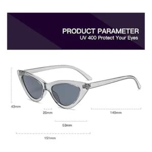 YOSHYA Gafas de sol retro vintage estrechas de ojo de gato_2