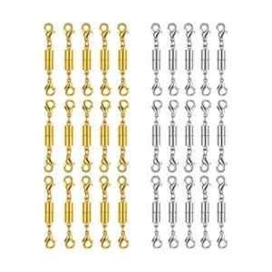 30 cierres de collar de oro y plata cierres magnéticos de_1