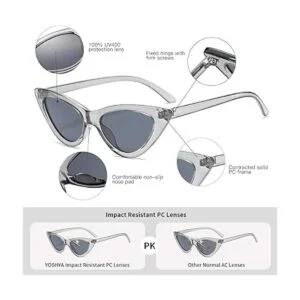 YOSHYA Gafas de sol retro vintage estrechas de ojo de gato_4