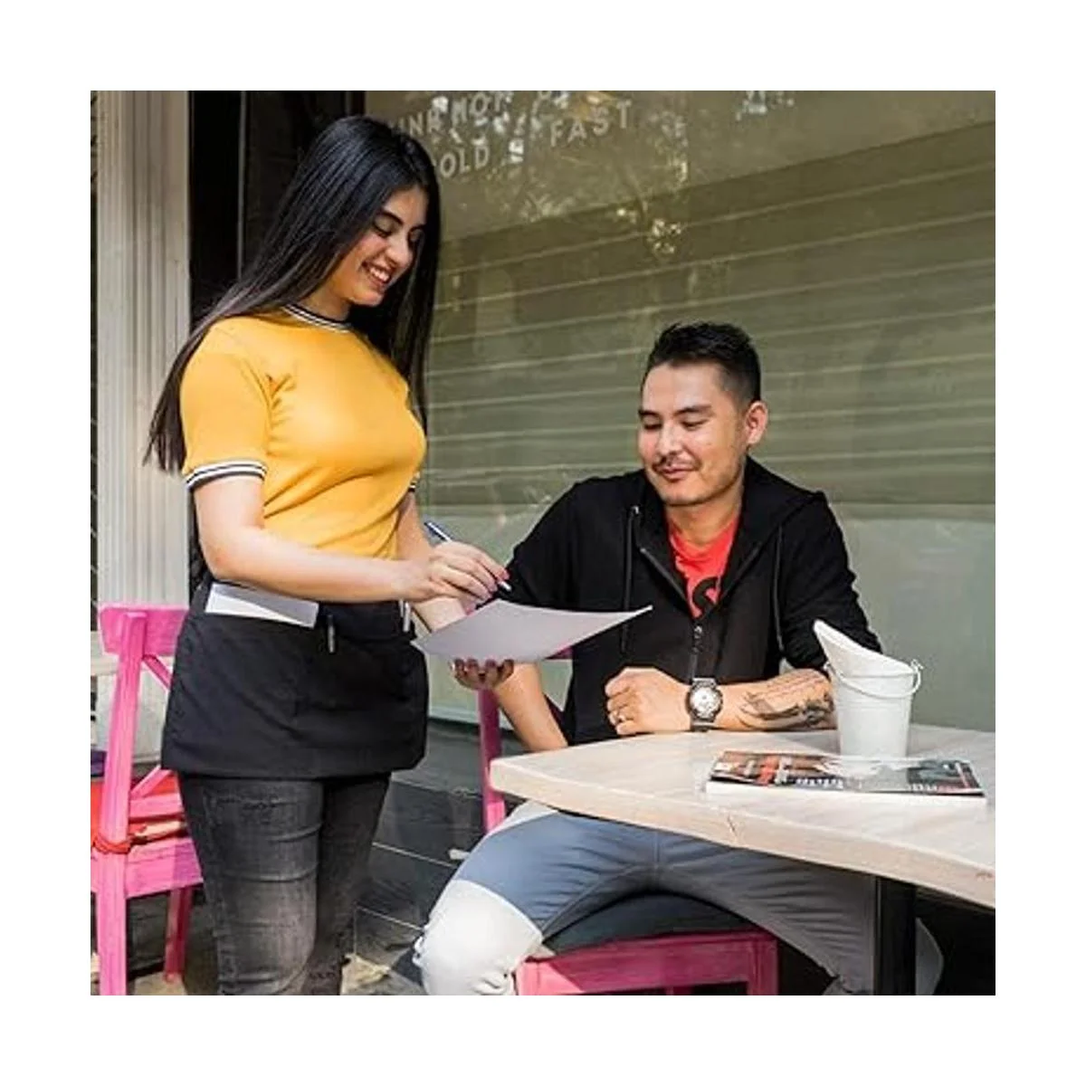 Delantal de servidor con 3 bolsillos de Avalon Waiter y_6