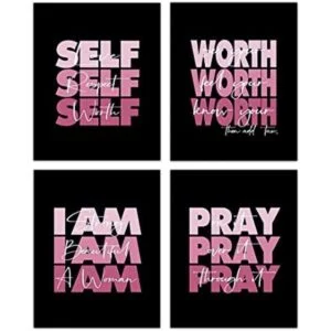 HUYAW Juego de 4 impresiones artísticas inspiradoras para_1