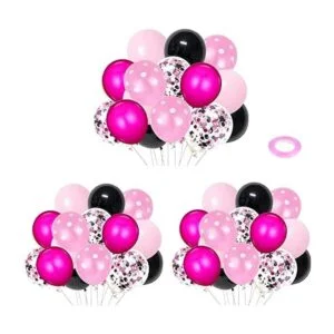 Decoraciones de fiesta de cumpleaños de color rosa_3