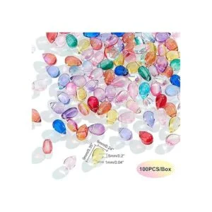 AHANDMAKER Dijes de cristal de lágrimas 100 cuentas de_2