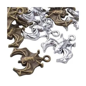 40 colgantes de murciélagos de aleación para Halloween_3