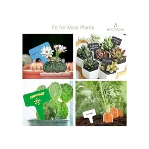 Beadnova Etiquetas para plantas 140 unidades diseño de T_5