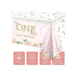 Mantel de plástico para fiesta de primer cumpleaños 3_4