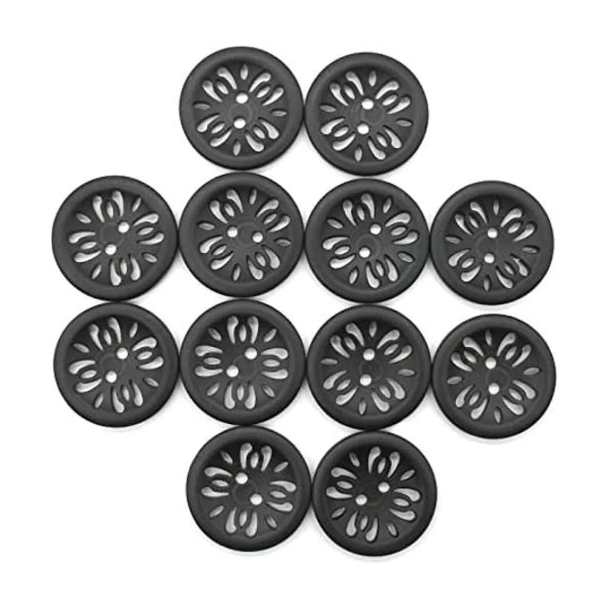 Raydodo 12 botones negros mate de 0.984 in para botones de_1
