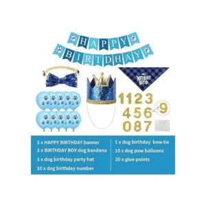 Selemoy Suministros de fiesta de cumpleaños para perros_2