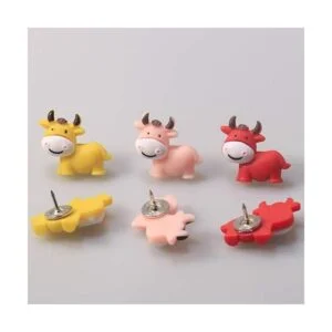 Rurili Mini resina decorativa con forma de vaca diseño_3