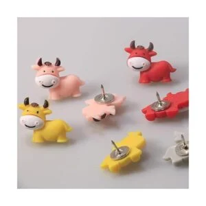 Rurili Mini resina decorativa con forma de vaca diseño_6