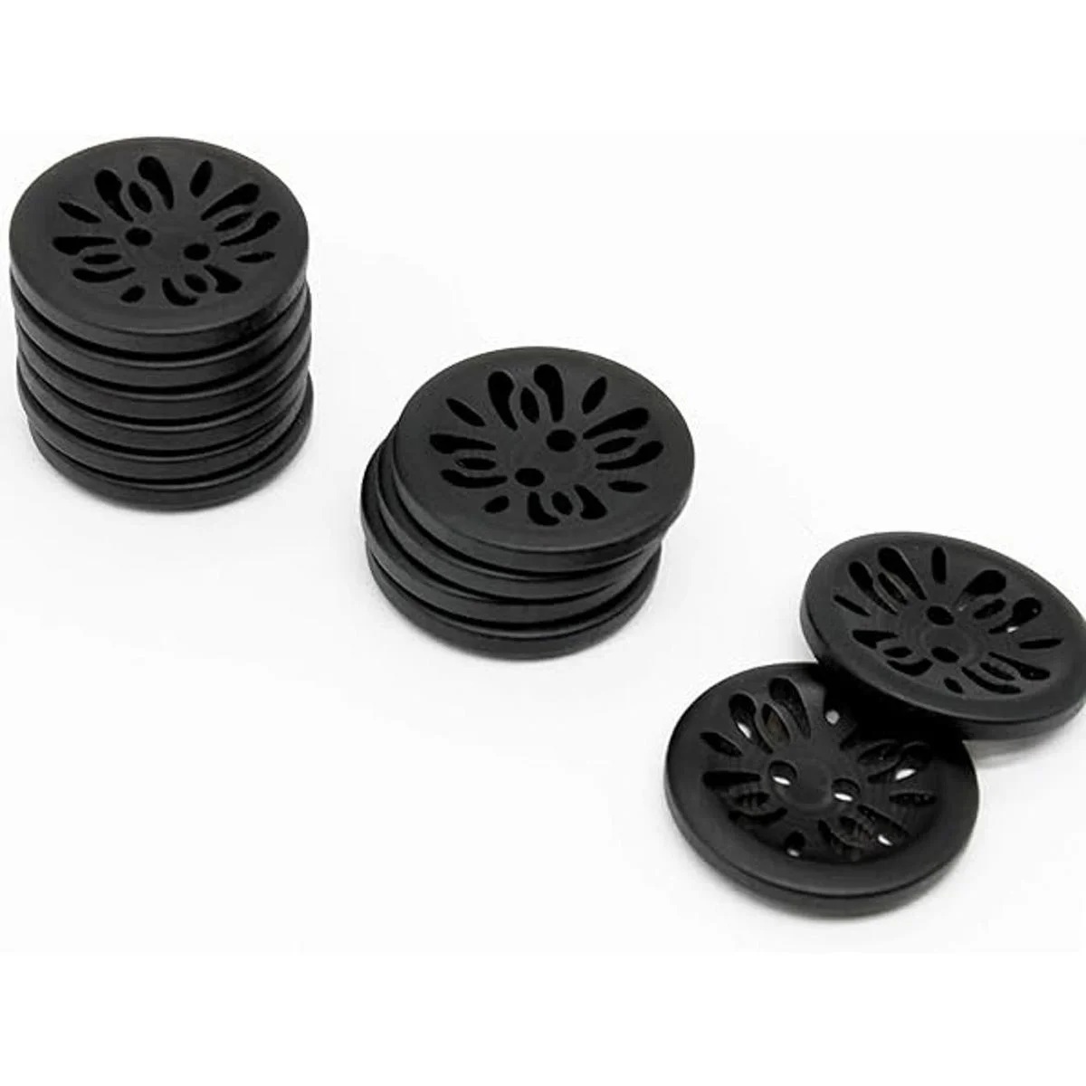 Raydodo 12 botones negros mate de 0.984 in para botones de_3