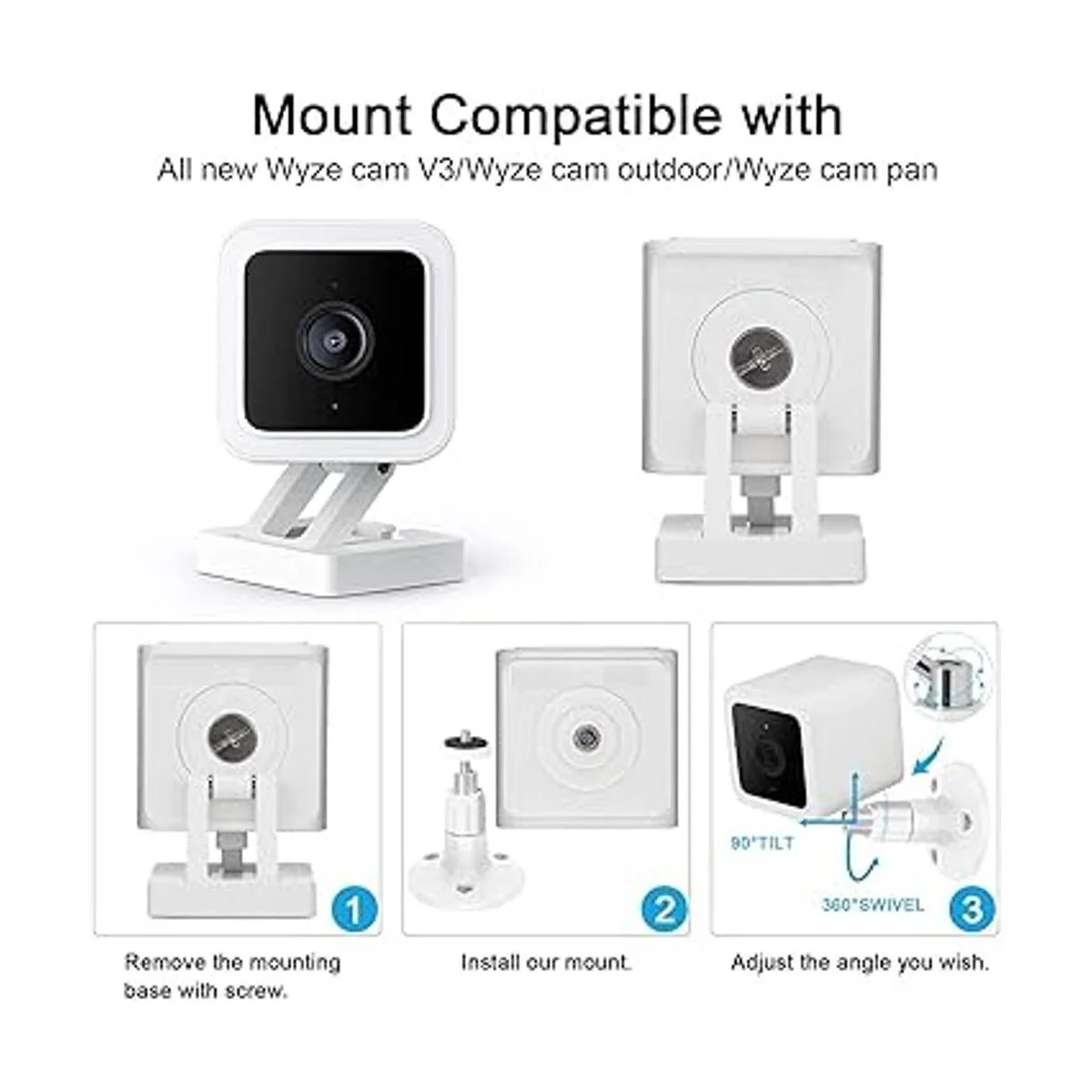 Wyze Cam V3 Soporte de montaje en pared ajustable de 360_2