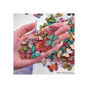 200 botones de mariposa de madera para manualidades_5