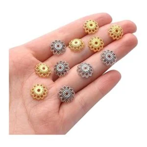 200pcs 0.472 in flor filigrana perlas de aleación_7