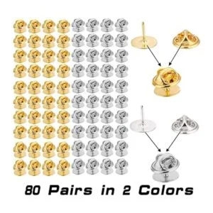 80 pares de alfileres con pasadores en blanco de 0.354 in_2