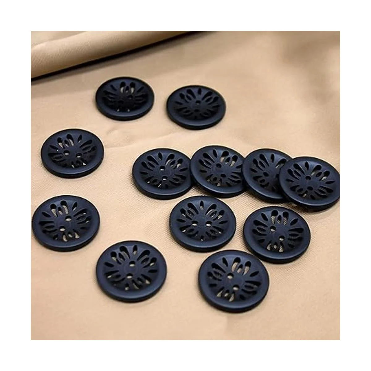 Raydodo 12 botones negros mate de 0.984 in para botones de_4