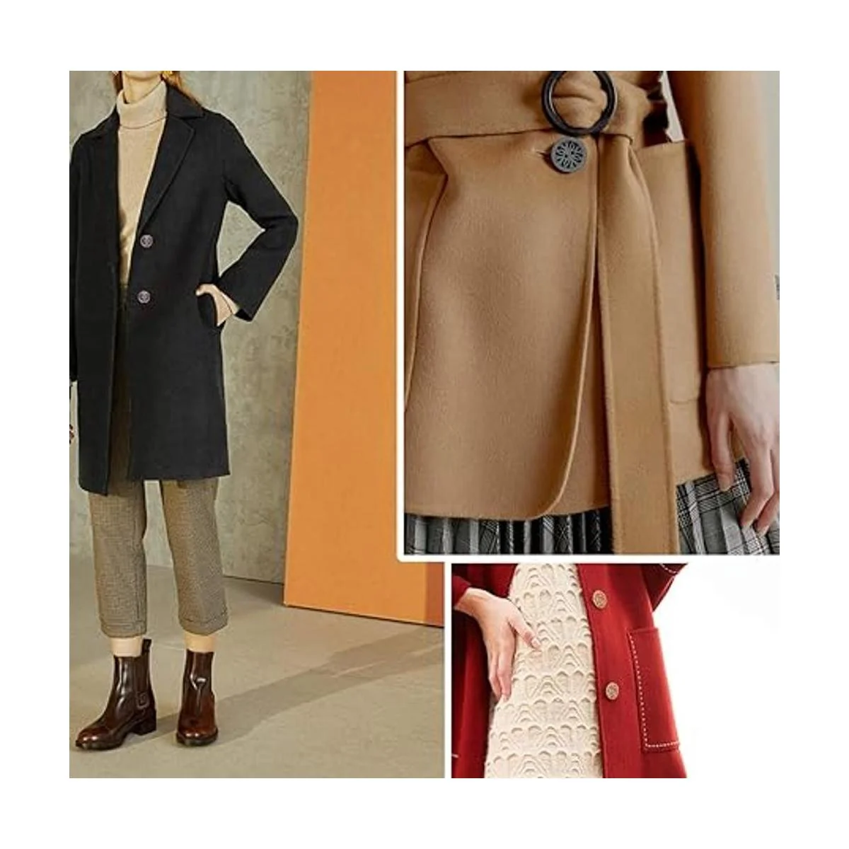 Raydodo 12 botones negros mate de 0.984 in para botones de_6