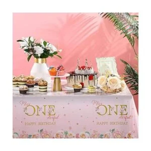 Mantel de plástico para fiesta de primer cumpleaños 3_6