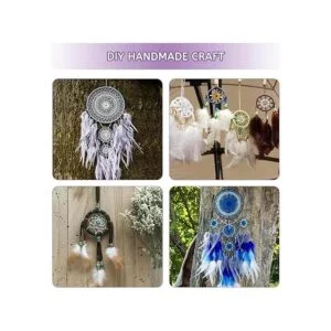 Hoedia 8 anillos dorados de macramé atrapasueños aros de_7