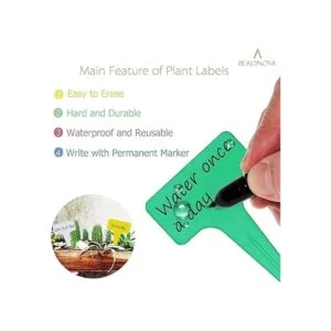 Beadnova Etiquetas para plantas 140 unidades diseño de T_4