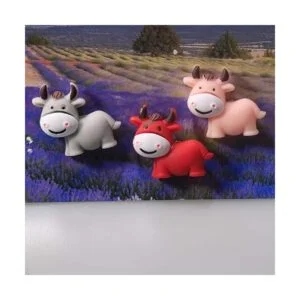 Rurili Mini resina decorativa con forma de vaca diseño_5