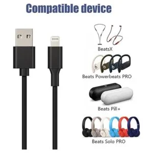 Cable de carga USB de 3.3 pies compatible con Beats_2