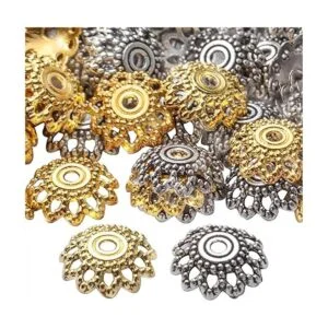 200pcs 0.472 in flor filigrana perlas de aleación_4