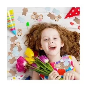 Juego de 300 piezas de confeti de oso para baby shower_6