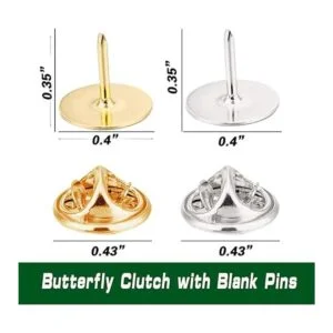 80 pares de alfileres con pasadores en blanco de 0.354 in_3