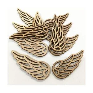 JANOU 80 rebanadas de madera con alas de ángel madera sin_4