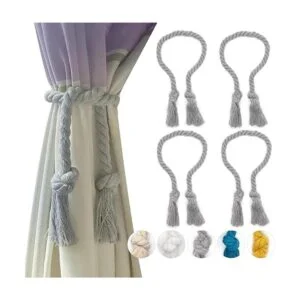 Yteseery Paquete de 4 lazos de cortina lazos de cortina_5