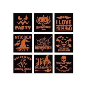 9 plantillas de pintura de decoración de Halloween_7