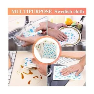 Paños de cocina suecos de frutas mixtas reutilizables_4