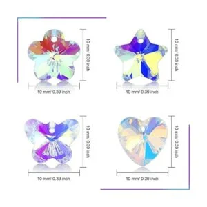 80 cuentas de cristal AB con forma de mariposa corazón_7