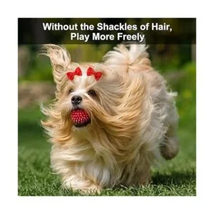 Janinka 36 lazos para el pelo de perro perlas de flores_7