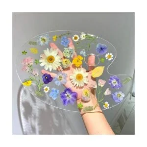 Paleta de resina de silicona molde de pintura bandeja de_4