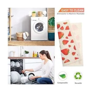 Paños de cocina suecos de frutas mixtas reutilizables_3