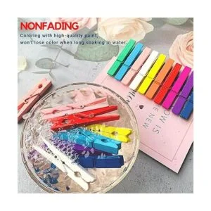 Pinzas para ropa de colores alfileres de madera de_5