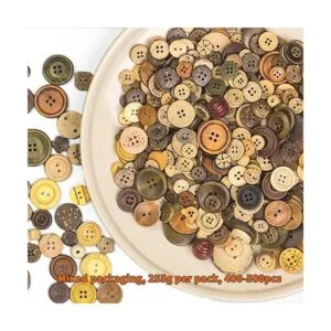 400 botones de coco 2 o 4 agujeros de botones de madera_2