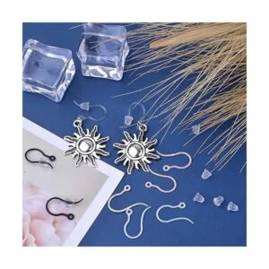 50 ganchos de plástico de 5 colores para pendientes con_7
