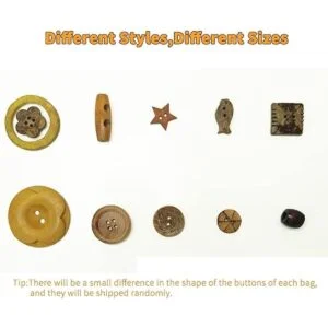 400 botones de coco 2 o 4 agujeros de botones de madera_4