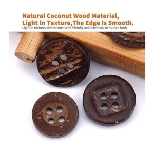 400 botones de coco 2 o 4 agujeros de botones de madera_5