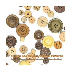 400 botones de coco 2 o 4 agujeros de botones de madera_3